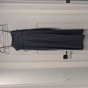 A New Day Navy and Gray Striped Maxi Dress